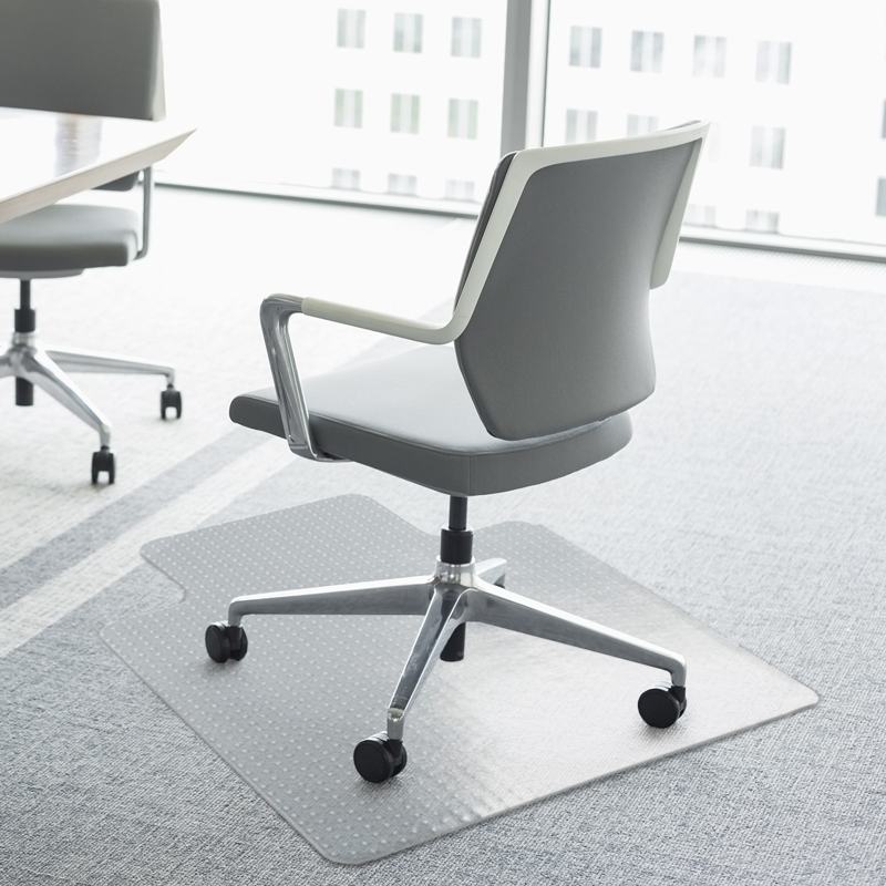 HOMCOM Office Carpet Protector Chair Mat Clear Spike Non Slip Studs Frosted Lipped