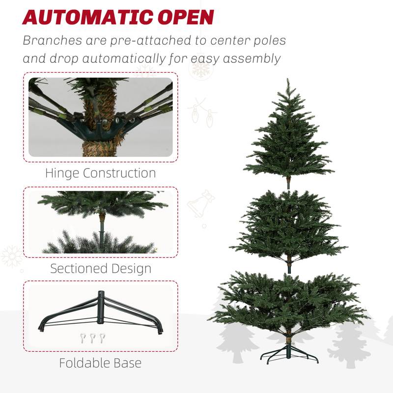 HOMCOM 6ft LED Lights Artificial Christmas Tree