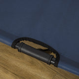 PawHut Raised Dog Bed Cat Elevated Lifted Portable Camping w/ Metal Frame Blue (Large)