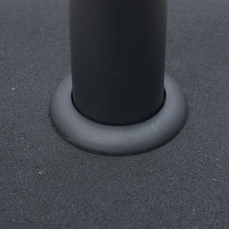 Outsunny 25kgs Round Parasol Base Concrete Umbrella Weight Stand Patio Outdoor Black Dia 49cm