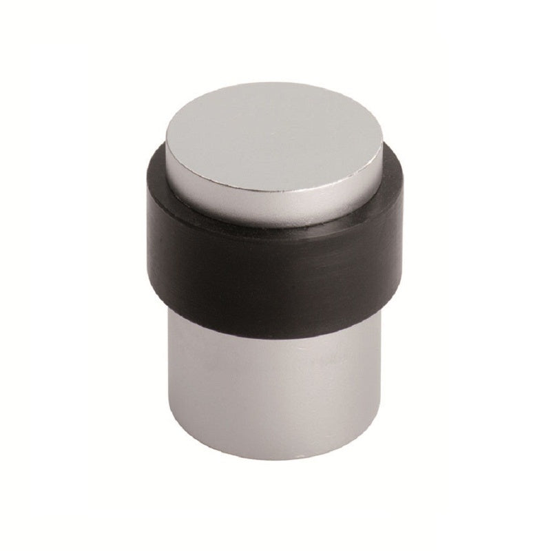 30MM DIA FLOOR MOUNTED PEDESTAL DOORSTOP - SATIN ANODISED ALUMINIUM - EACH