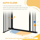 PawHut Adjustable Safety Gate w/ One Extensions, Four Adjustable Screws, Black