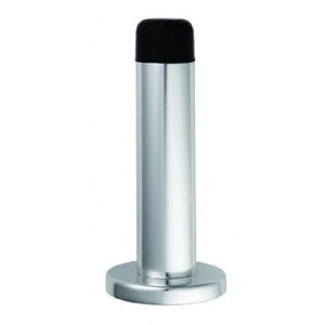 72 X 16MM - WALL MOUNTED DOORSTOP ON ROSE - CONCEALED FIX - POLISHED ANODISED ALUMINIUM - EACH