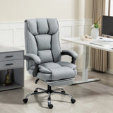 HOMCOM 155 Reclining Faux Leather Swivel Office Chair -Black