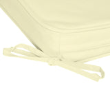 Outsunny Set of 6 Pcs Chair Cushion, 42Lx42Wx5T cm-Cream White