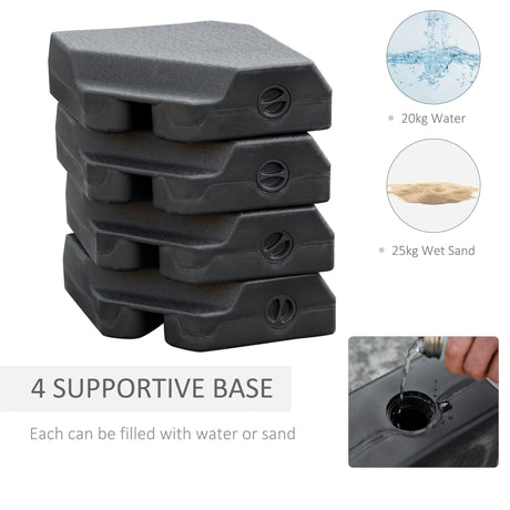 Outsunny Steel Frame Outdoor Roma Cantilever Umbrella