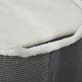 PawHut Sisal Cat Barrel with Soft Plush & Lamb Fleece Grey