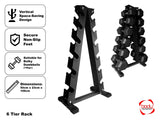Heavy Duty A-Frame Dumbbell Rack  Compact 6-Tier & 10-Tier Storage Solutions for Home & Commercial Gym Use  10 Rack