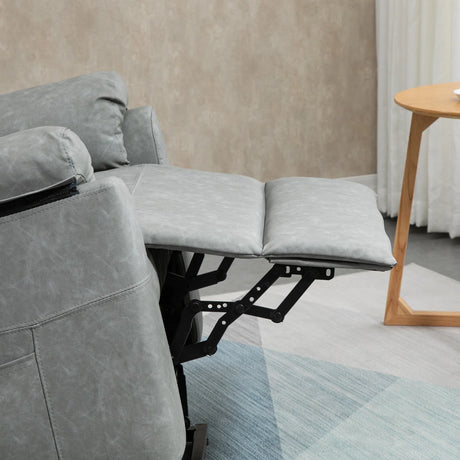 HOMCOM Faux Leather 70 Electric Riser Recliner Chair - Grey