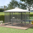 Outsunny 352 x 207cm Universal Replacement Mesh Sidewall Netting for Patio Gazebos and Canopy Tents, (Sidewall Only) Dark Grey