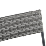 Outsunny 3 Pieces Rattan Bistro Set, Wicker Folding Garden Furniture Set with Glass Top Coffee Table and Chairs for Outdoor, Patio, Balcony, Grey