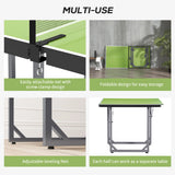 HOMCOM 6ft Table Tennis Table, Ping Pong Table with Net, Foldable and Portable Ping Pong Set for Indoor Outdoor Use, Easy Assemble, Midsize, Green