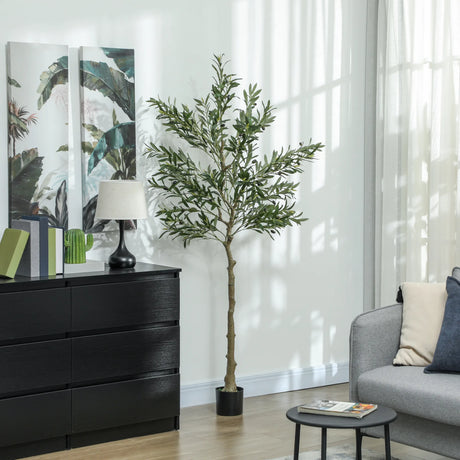 HOMCOM Silk Leaf Artificial Olive Trees