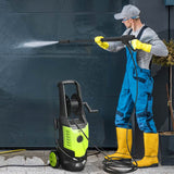 Outsunny 2200W High Pressure Washer, 170 Bar Pressure, 420 L/h Flow, Portable Electric Power Washer Jet Wash Cleaner with Adjustable Nozzle 6M Hose and Hose Reel for Home Patio Car Driveway