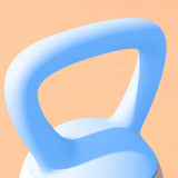 SPORTNOW 4KG Soft Kettlebell, Kettlebell with Non-Slip Handle for Home Gym, Weight Lifting, Strength Training, Light Blue/Grey