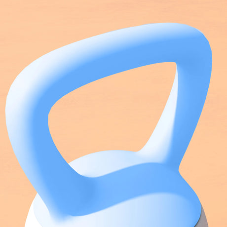 SPORTNOW 4KG Soft Kettlebell, Kettlebell with Non-Slip Handle for Home Gym, Weight Lifting, Strength Training, Light Blue/Grey