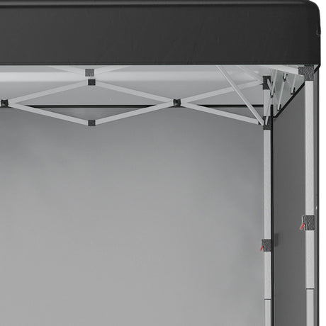 Outsunny 3 x 3 (M) Pop Up Gazebo Event Shelter, Height Adjustable Party Tent with 3 Sidewalls, Weight Bags and Wheeled Bag