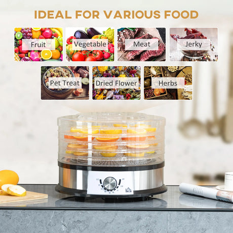 HOMCOM 40-70 Five-Tray Food Dehydrator