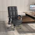 Vinsetto Massage Office Chair, Ergonomic Desk Chair, Comfy Work Study Chair with Heat, Padded Seat, 135 Reclining Back and Footrest for Home Office, Charcoal Grey