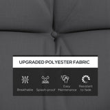 Outsunny Back and Seat Cushion Replacement with 2 Pillows, Patio Chair Cushions Set with Ties, Charcoal Grey