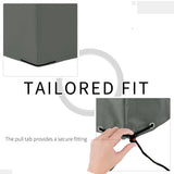 Outsunny 600D Oxford Outdoor Garden Furniture Sofa Set Cover, Waterproof Anti-UV Rattan Sun Lounger Protection Protector Cover, 275L x 205W x 90Hcm, Grey