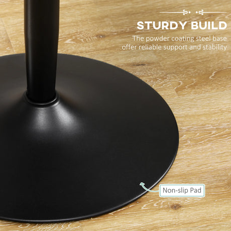 HOMCOM 75H x 70cm Two-Person Minimalistic Dining Table - Black