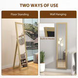 HOMCOM 37 x 157 cm Full Length Mirror - Natural