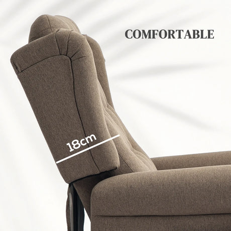 HOMCOM 45 Lifting Riser and Recliner Armchair  - Dark Brown