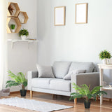 Outsunny 2 Pack 60cm Artificial Palm Tree Decorative Plant with Nursery Pot, Fake Tropical Tree for Indoor Outdoor Dcor
