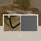 Outsunny Set of Two Folding Sun Loungers, with Adjustable Backs and Sun Canopies - Grey