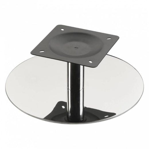 Dark Chrome Swivel Chair Base with Square Fixing Plate – 500mm