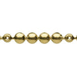 Brass Plated Traditional ‘Low Domed’ Upholstery Nail Strip - 16mm (160 1/3) - 1 metre and 16 nails