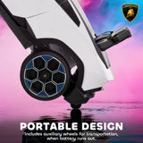 AIYAPLAY 12V Licensed Lamborghini Electric Cars for Kids, Ride On Car with Remote Control for 3-6 Years Old, White