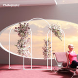 Outsunny Wedding Arch Frame Set, Metal Balloon Arch Stand Set, Balloon Arch Stand Set for Birthday Party, 2.2, 2, 1.8 m White