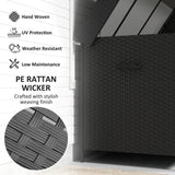 Outsunny 627 L Rattan Storage Box - Black