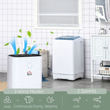 HOMCOM 20L/Day Portable Dehumidifier for Home, with LED Screen, Sleep Mode, 24H Timer, Electric Air Dehumidifier for Damp Laundry Bedroom Basement