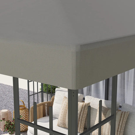 Outsunny 3 x 3(m) Gazebo Frame Replacement - Grey