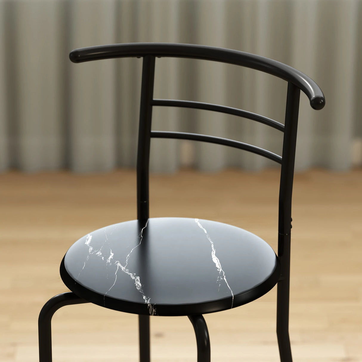 HOMCOM Three-Piece Compact Dining Set - Black