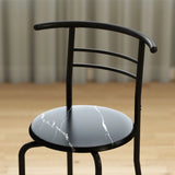 HOMCOM Three-Piece Compact Dining Set - Black