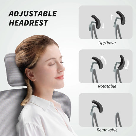 HOMCOM Mesh Back Office Chair, with Lumbar Support - Grey