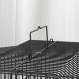 PawHut Large Metal Bird Cage with Perches, Food Bowls, Swing, for Budgies, Parakeets, Black