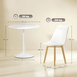 HOMCOM Five-Piece Modern Dining Set - White