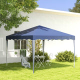 Outsunny 3 x 3cm Adjustable Height Pop-Up Gazebo, with Bag - Blue