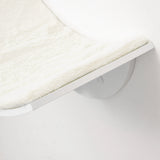 PawHut Wood Cat Shelves, Wall-Mounted Cat Shelter, Curved Kitten Bed Perch Climber Furniture 41 x 28 x 21cm White