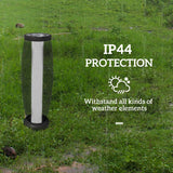 Outsunny Garden Solar Lamp, 71.5 cm Tall Metal Floor Lamp, Auto On/Off LED Solar Garden Light with Metal Wire Shade, IP44 for Outdoor, Porch, Pathway, Terrace, Black