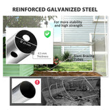 Outsunny 19.5 x 9.8ft Tunnel Greenhouse, with Accessories - White