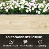 Outsunny Raised Garden Bed 2-Tier Stepped Design Planter Box with Trellis for Climbing Plants 108x62x120 cm