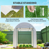 Outsunny 180 x 180cm Walk-In Polytunnel Greenhouse - White