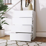 HOMCOM Chest of Drawers, 4-Drawer Storage Cabinets, Modern Dresser, Storage Drawer Unit for Bedroom