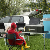 Outsunny 16L Portable Car Fridge, -20C to 10C Adjustable Temperature - Black/Grey